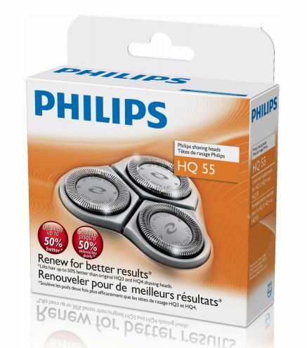 Philips : HQ55 | Shaving Heads 3x for 6000 series, Easy Shave