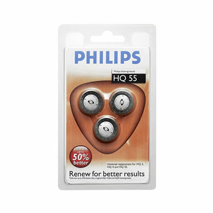 Philips : HQ55 | Shaving Heads 3x for 6000 series, Easy Shave