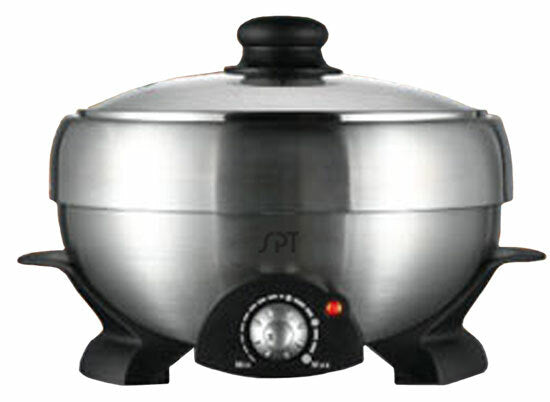 Sunpentown Multi Cooker |SS303| 4L stainless steel hot pot, 2L grill pan