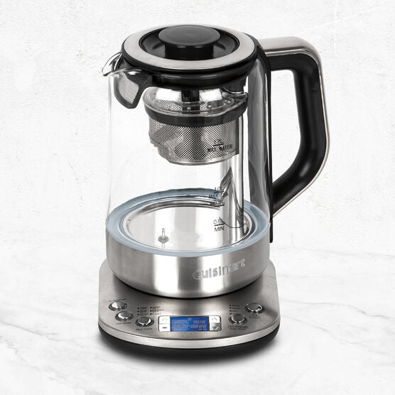 Cuisinart Tea Steeper & Kettle: 1500W, 1.0L tea / 1.0L water, s/s & glass body | TEA200C