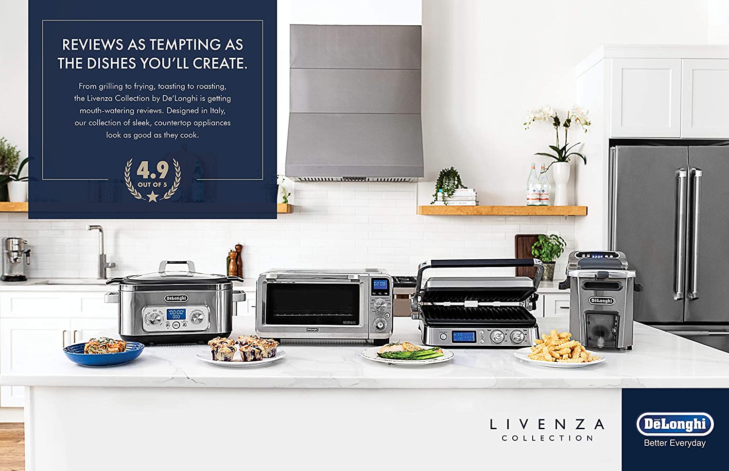 DeLonghi Livenza Convection Oven, 0.8 cu.ft, digital controls, s/s | EO241150M