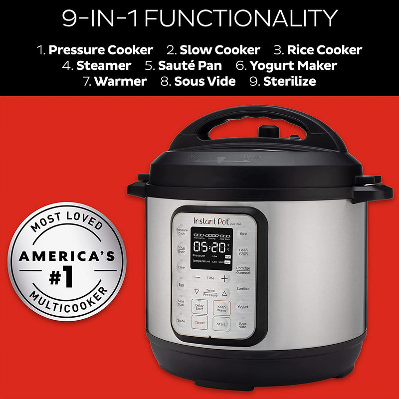 Instant Pot Pressure Cooker: 6.0 quart, 9-in-1 multi-use programmable | DUO-PLUS60