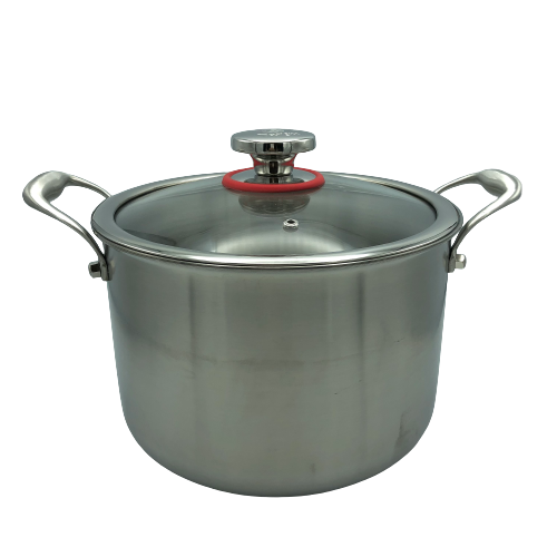 Targu Hybrid Stock Pot: 24cm with glass lid | BC-HW24SPG