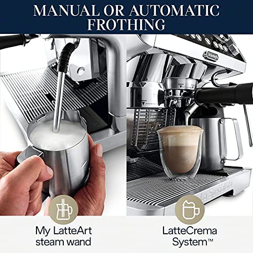 DeLonghi La Specialista Maestro Espresso Maker: 1450W with LatteCrema automatic milk frother, s/s | EC9665M