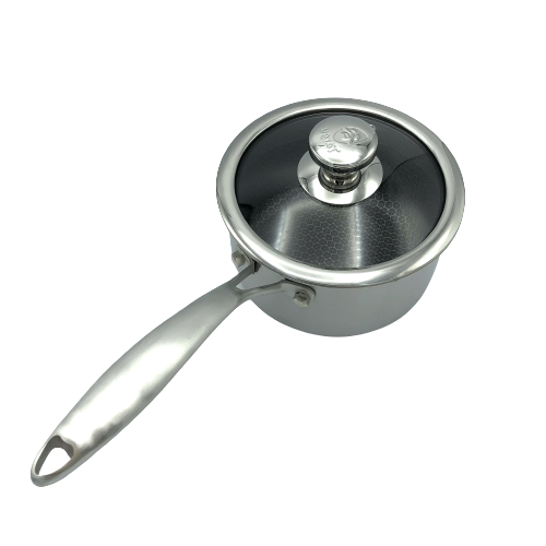 Targu Hybrid Sauce Pan: 16cm with glass lid | BC-HW16SPG