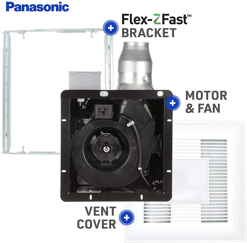 Panasonic Bath Fan Ceiling WhisperFitEZ w/Light | FV-08-11VFL5E