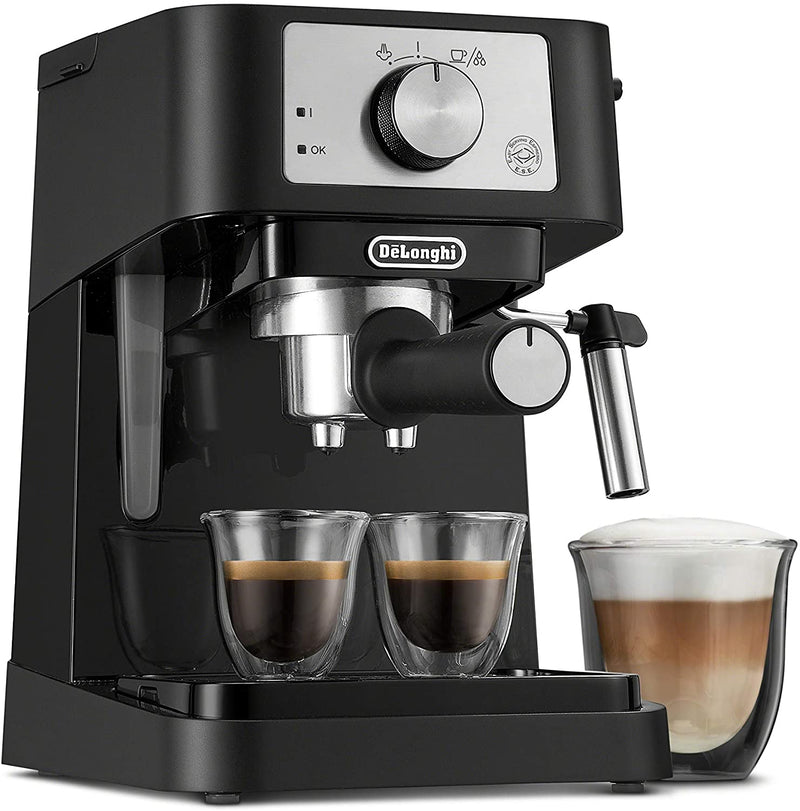 DeLonghi Stilosa Espresso Maker: 15 bar pump, 1100W, black | EC260BK
