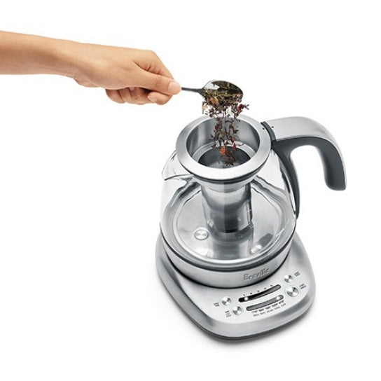 Breville The SMART TEA INFUSER Compact Kettle: 1.0L, brushed s/s & glass body | BTM500CLR