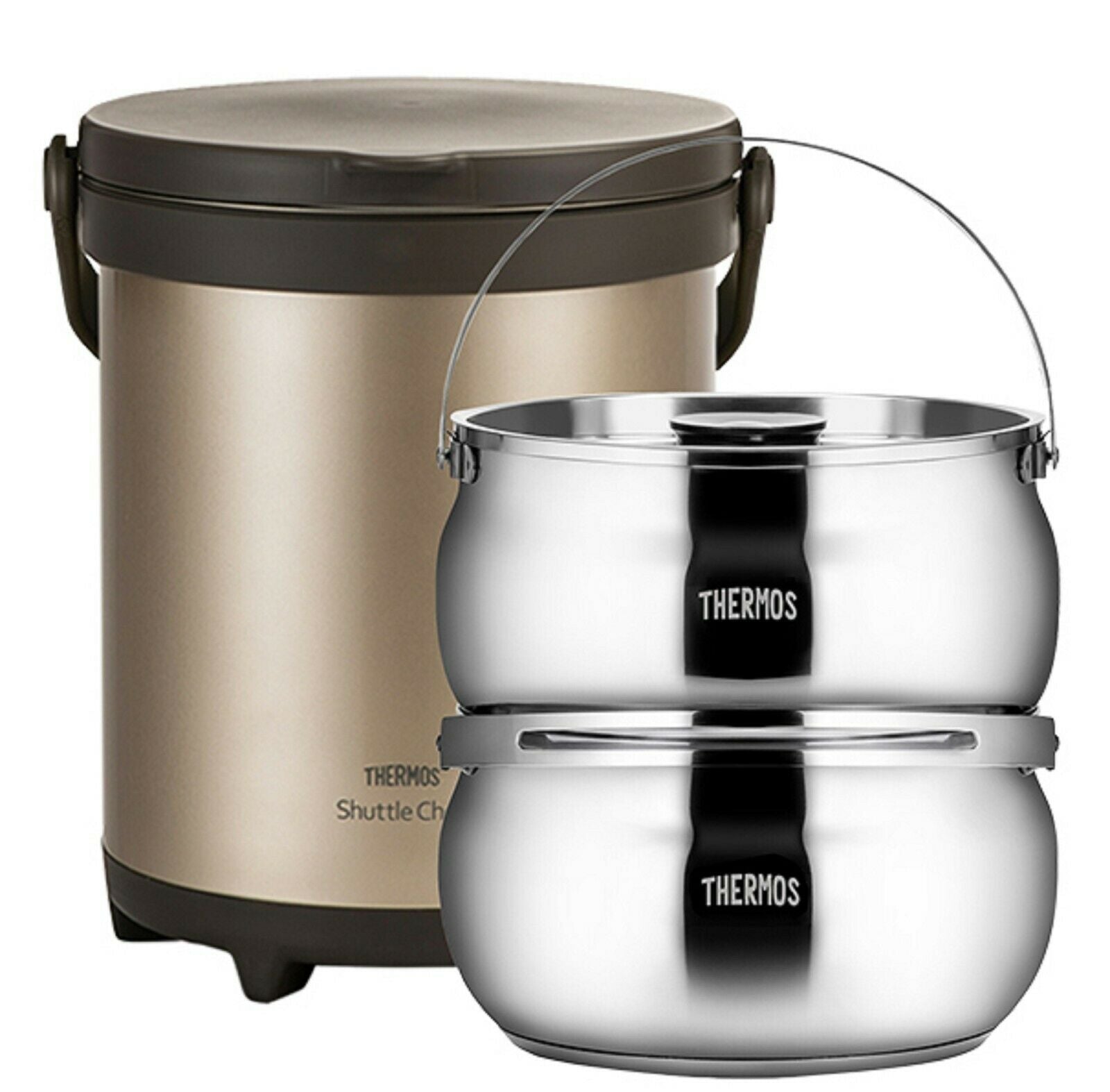 Thermos Thermal Cooker: 3.0L+3.0L, carry-out handle | TCRA-6000W