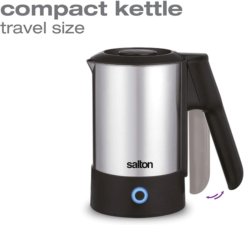 Salton travel Kettle: 0.6L, 1000W, stainless steel | JK-2035