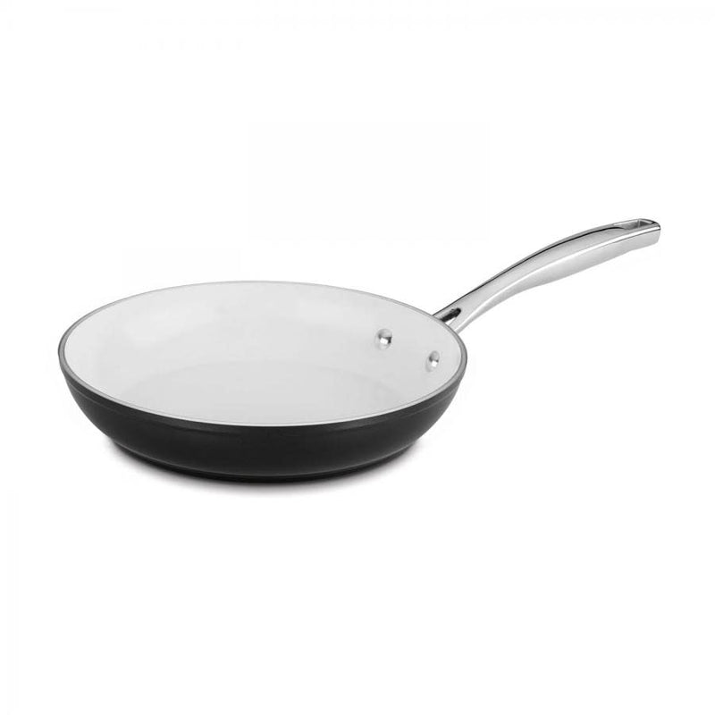Cuisinart Elements Skillet: 20cm, induction compatible, white ceramic non-stick, black | 59I22-20BK