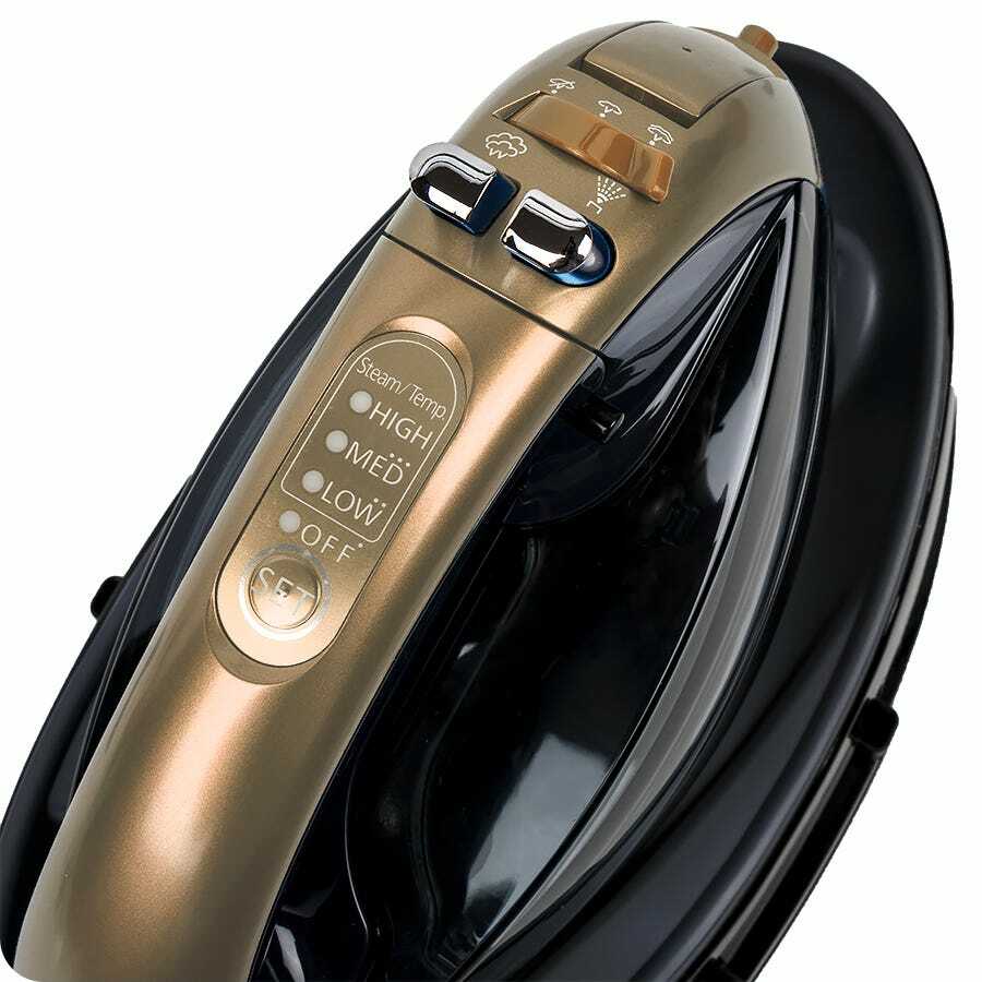 Panasonic Steam Iron |NI-WL607N| Champagne Colour, 360-Quick, Cordless, Ceramic-Coated Soleplate, with Vertical Steam