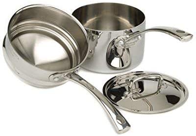 Cuisinart French Classic 3-Piece Saucepan & Double Boiler Set: 18cm, tri-ply stainless steel | FCT1113-18