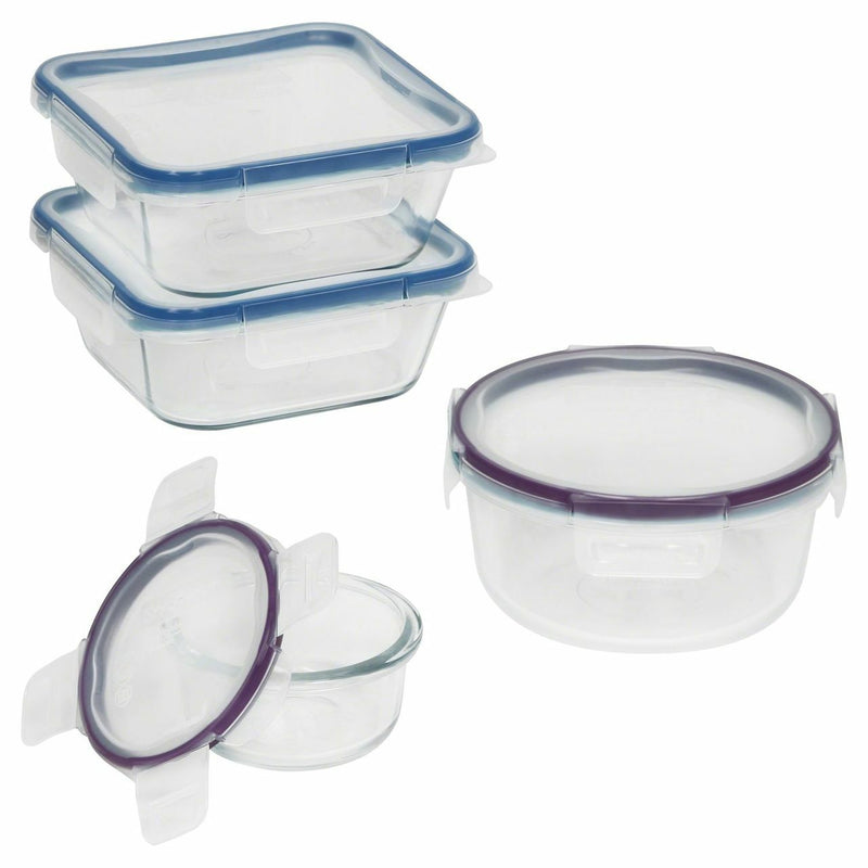Snapware Total Solution Pyrex Glass Food Storage |1109330| 8-piece Set